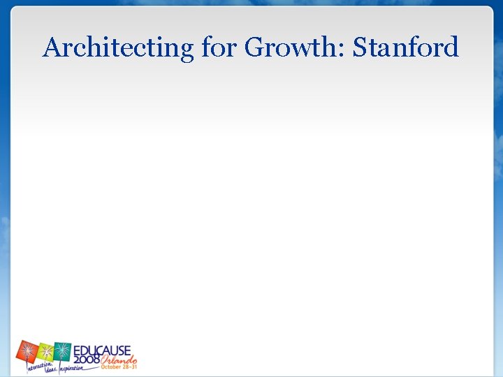 Architecting for Growth: Stanford Architecting for Growth: Stanford