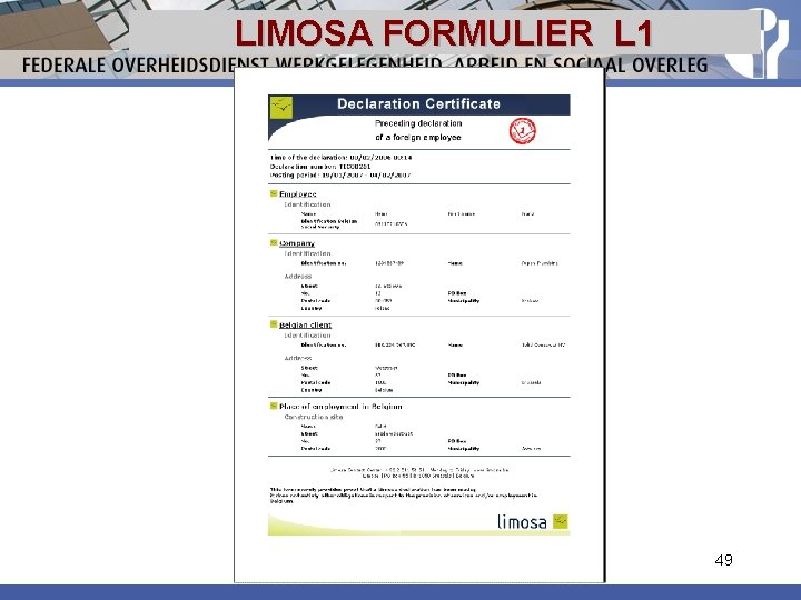 LIMOSA FORMULIER L 1 49 