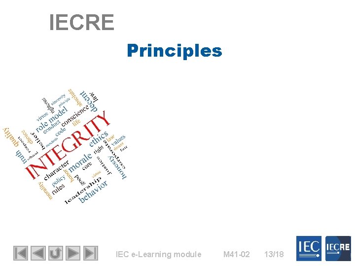 IECRE Principles IEC e-Learning module M 41 -02 13/18 