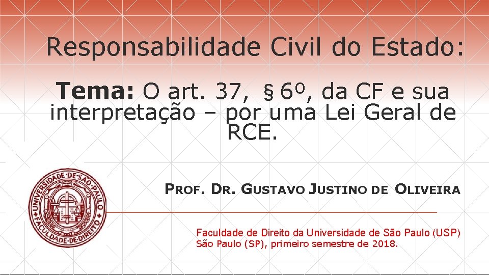 Responsabilidade Civil do Estado: Tema: O art. 37, § 6º, da CF e sua