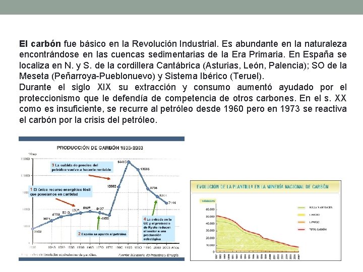 El carbón fue básico en la Revolución Industrial. Es abundante en la naturaleza encontrándose