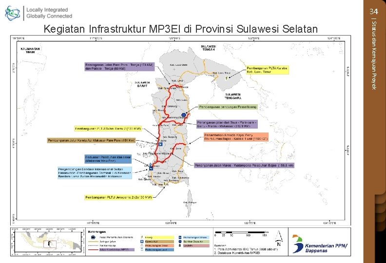 34 | Status dan Kemajuan Proyek Kegiatan Infrastruktur MP 3 EI di Provinsi Sulawesi
