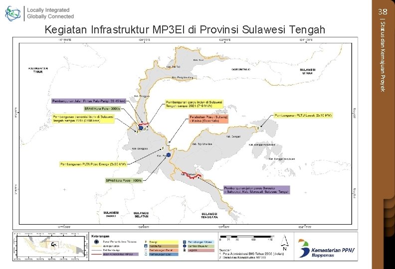 38 | Status dan Kemajuan Proyek Kegiatan Infrastruktur MP 3 EI di Provinsi Sulawesi