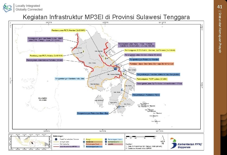41 | Status dan Kemajuan Proyek Kegiatan Infrastruktur MP 3 EI di Provinsi Sulawesi