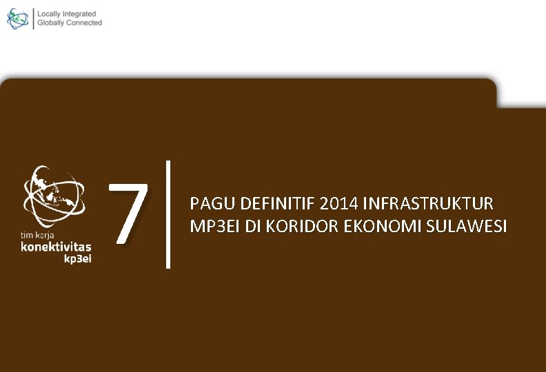 7 PAGU DEFINITIF 2014 INFRASTRUKTUR MP 3 EI DI KORIDOR EKONOMI SULAWESI 