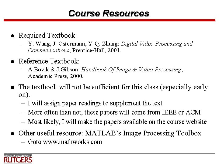 Image and Video Coding and Processing Lecture 1