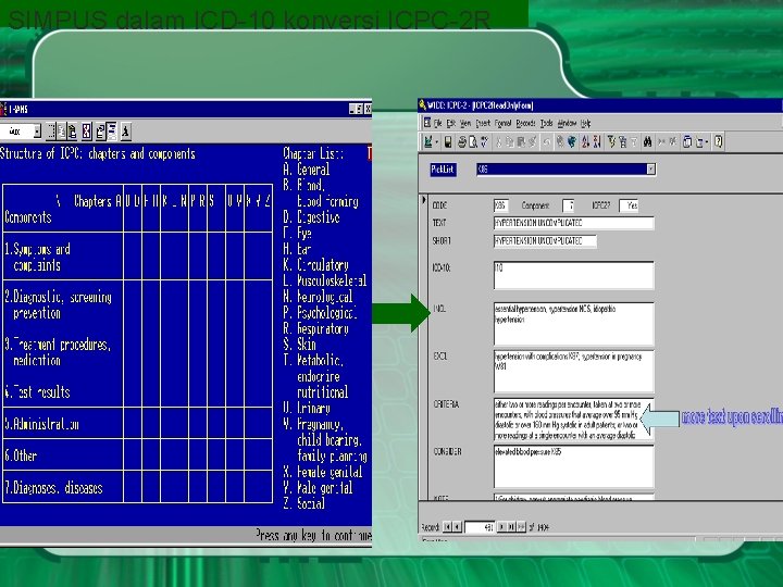 SIMPUS dalam ICD-10 konversi ICPC-2 R 