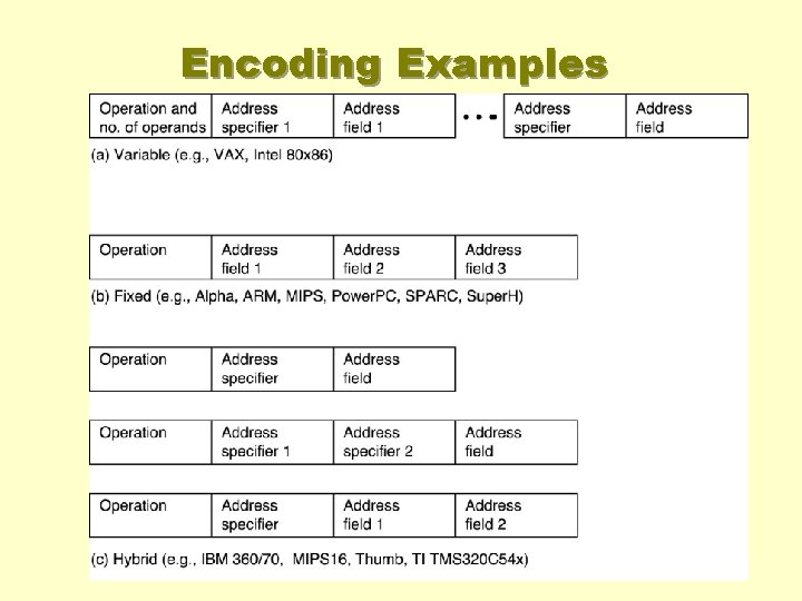 Encoding Examples 