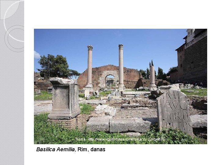 Basilica Aemilia, Rim, danas 