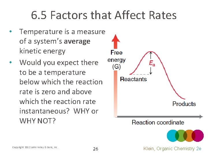 6. 5 Factors that Affect Rates • Temperature is a measure of a system’s