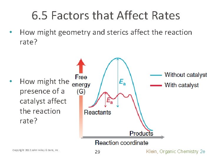 6. 5 Factors that Affect Rates • How might geometry and sterics affect the