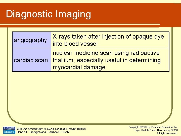 Diagnostic Imaging angiography X-rays taken after injection of opaque dye into blood vessel nuclear