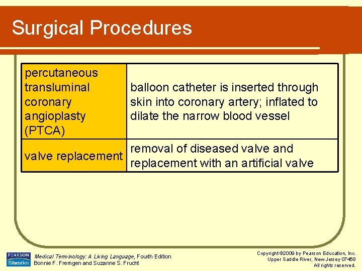 Surgical Procedures percutaneous transluminal coronary angioplasty (PTCA) balloon catheter is inserted through skin into