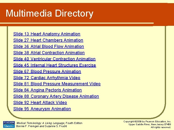 Multimedia Directory Slide 13 Slide 27 Slide 36 Slide 38 Slide 40 Slide 45