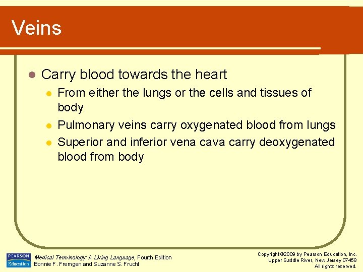 Veins l Carry blood towards the heart l l l From either the lungs
