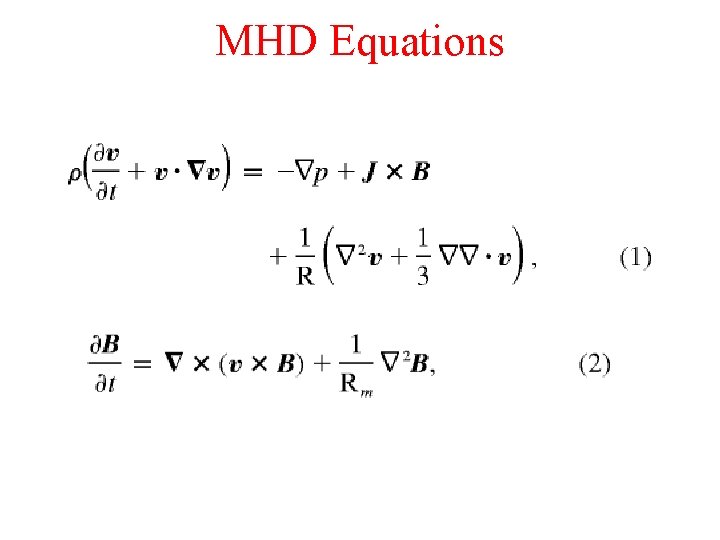 MHD Equations 
