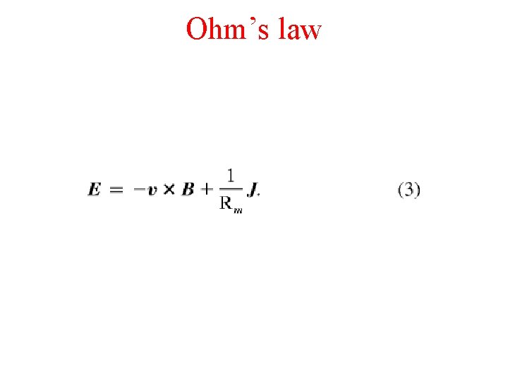 Ohm’s law 