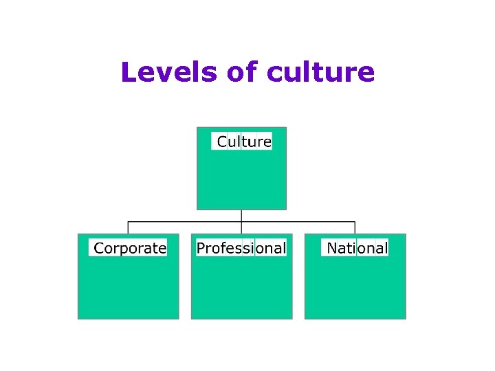 Levels of culture 