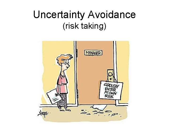 Uncertainty Avoidance (risk taking) 