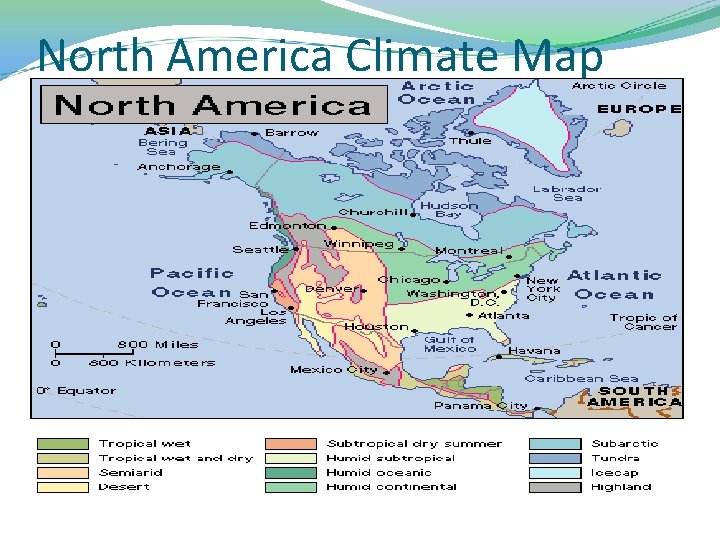 North America Climate Map 