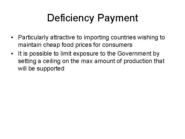 Import Tariff Tax on imports Volume of imports