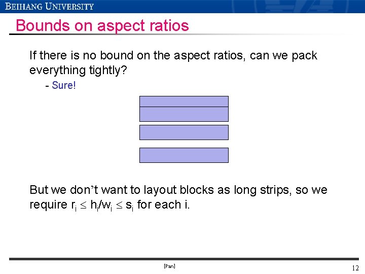 Bounds on aspect ratios If there is no bound on the aspect ratios, can