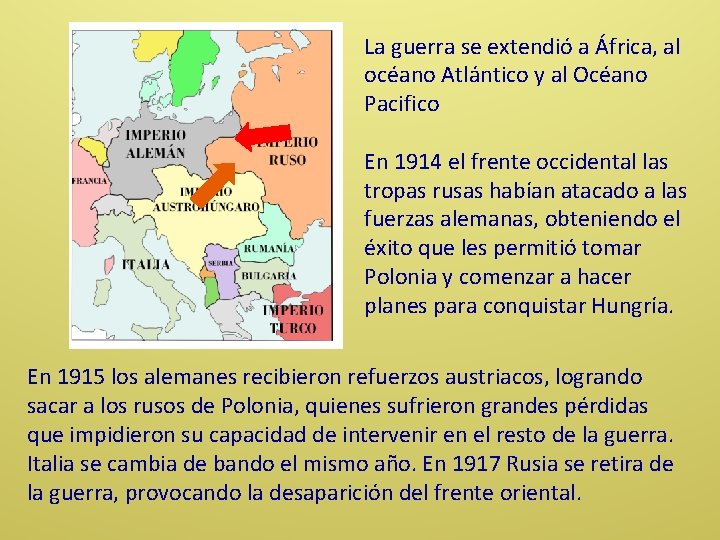 La guerra se extendió a África, al océano Atlántico y al Océano Pacifico En