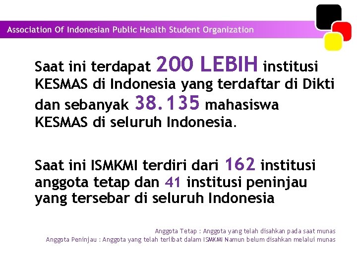 Saat ini terdapat 200 LEBIH institusi KESMAS di Indonesia yang terdaftar di Dikti dan