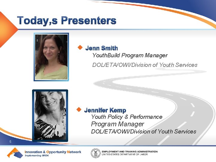  Youth. Build Program Manager DOL/ETA/OWI/Division of Youth Services Youth Policy & Performance Program