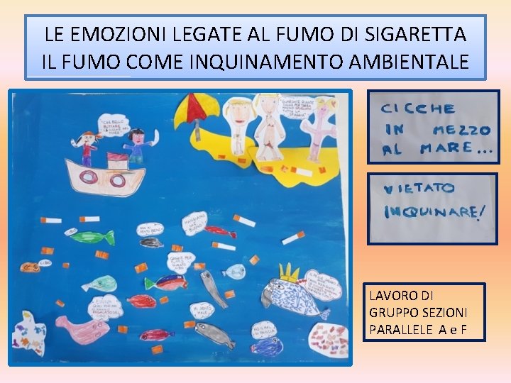 LE EMOZIONI LEGATE AL FUMO DI SIGARETTA IL FUMO COME INQUINAMENTO AMBIENTALE LAVORO DI