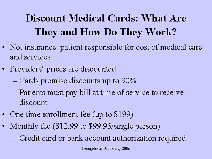 Discount Medical Cards: What Are They and How Do They Work? • Not insurance: