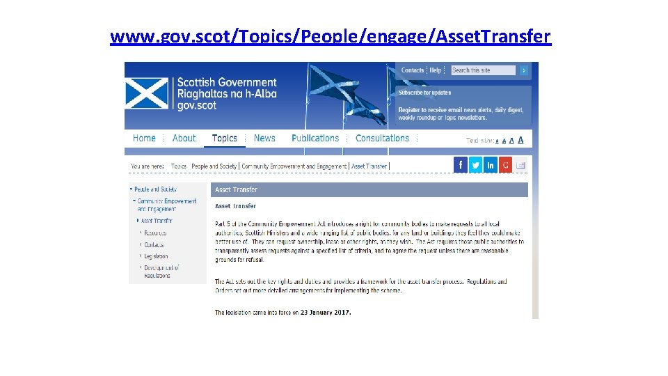 www. gov. scot/Topics/People/engage/Asset. Transfer 