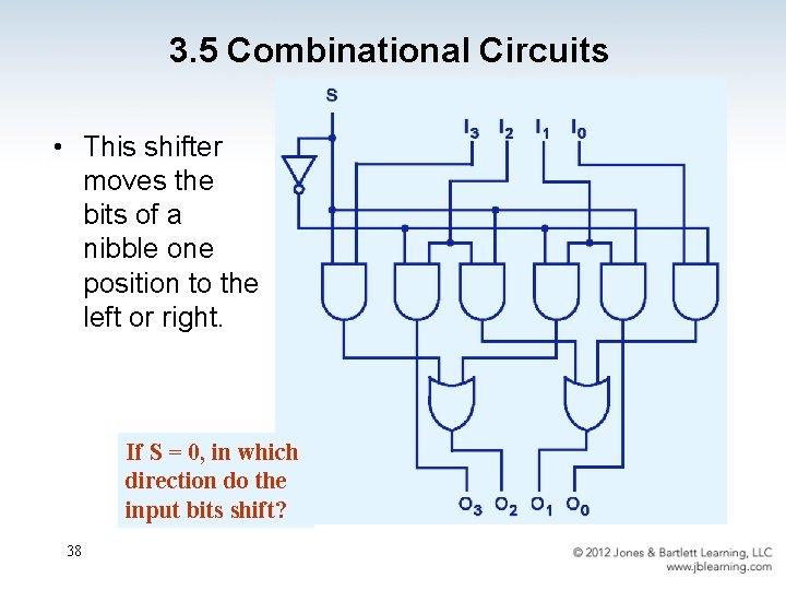3. 5 Combinational Circuits • This shifter moves the bits of a nibble one