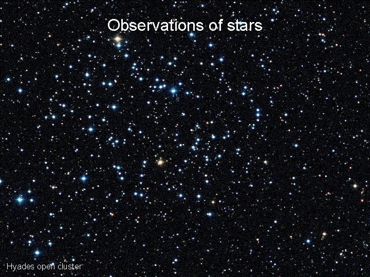 Observations of stars Hyades open cluster 