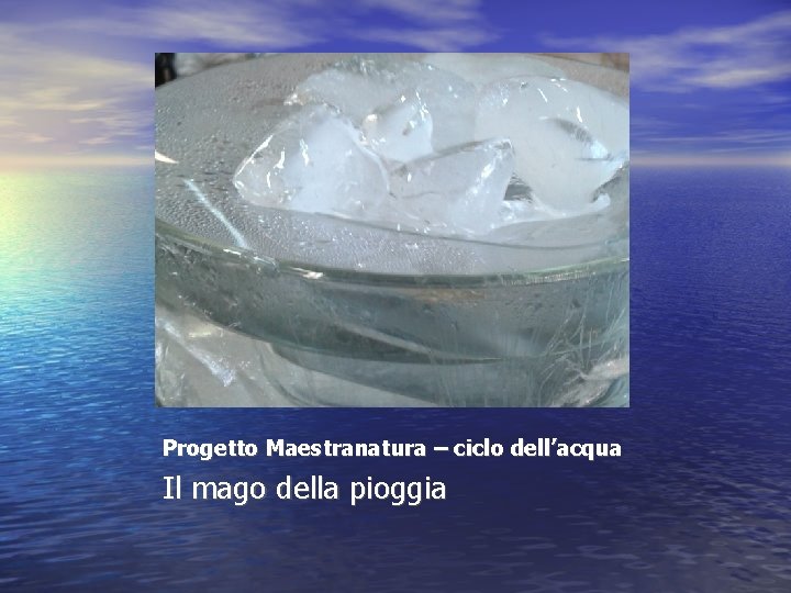 Progetto Maestranatura – ciclo dell’acqua Il mago della pioggia 