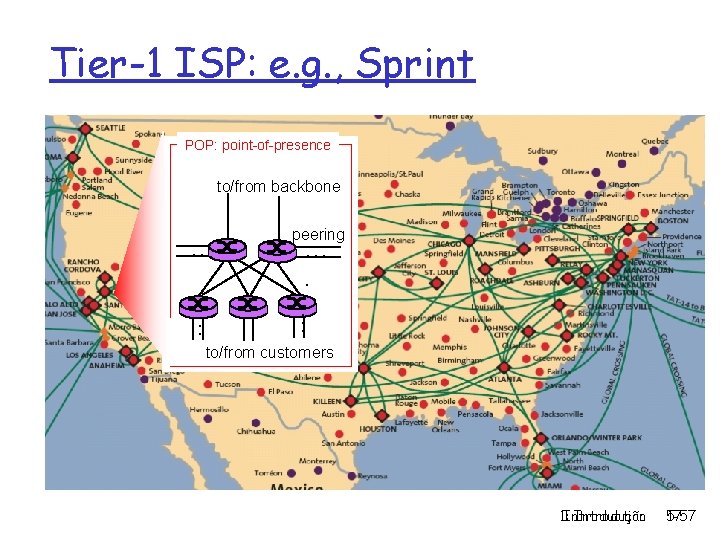 Tier-1 ISP: e. g. , Sprint POP: point-of-presence to/from backbone peering … … …