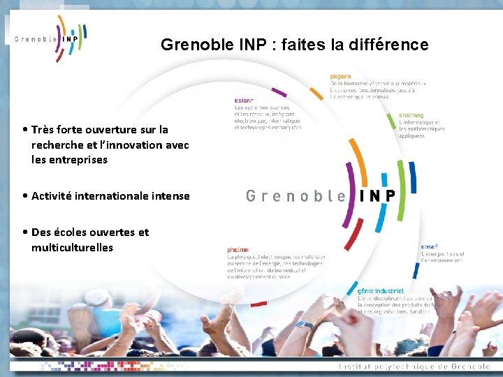 Grenoble INP : faites la différence • Très forte ouverture sur la recherche et