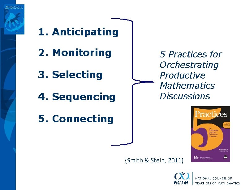 1. Anticipating 2. Monitoring 3. Selecting 4. Sequencing 5 Practices for Orchestrating Productive Mathematics