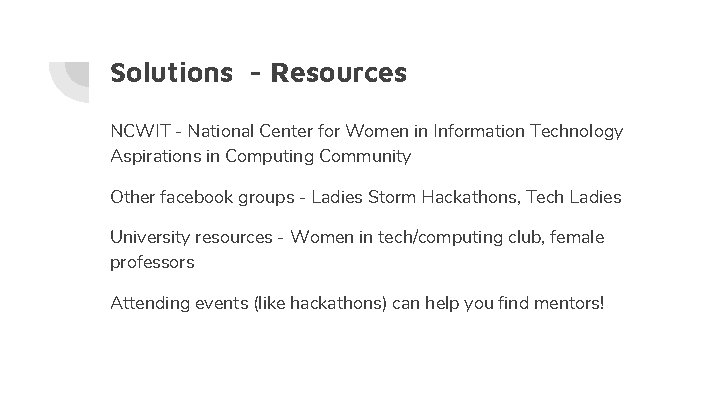 Solutions - Resources NCWIT - National Center for Women in Information Technology Aspirations in