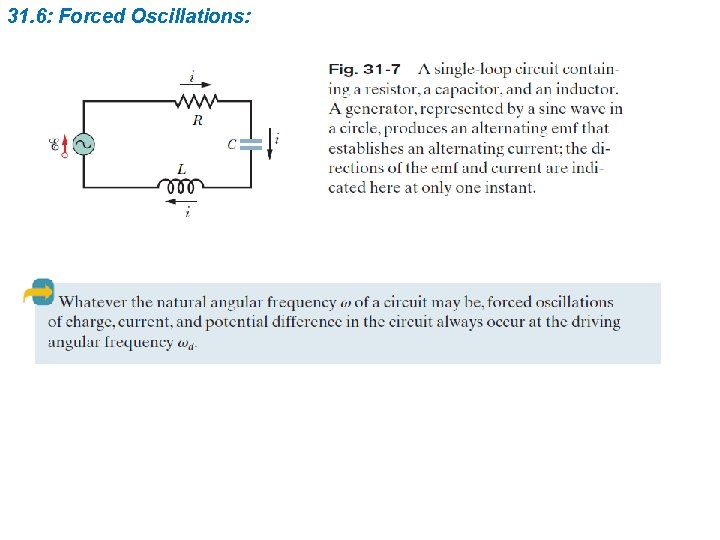 31. 6: Forced Oscillations: 