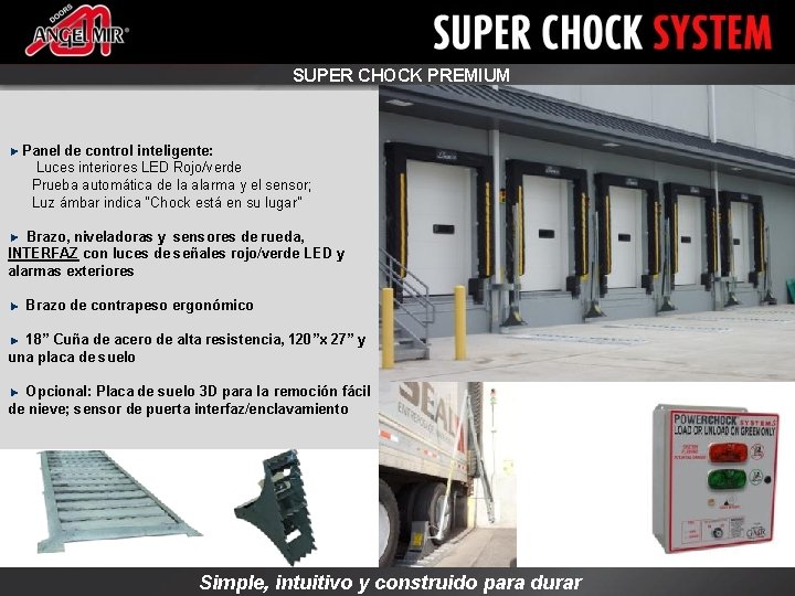 SUPER CHOCK PREMIUM Panel de control inteligente: Luces interiores LED Rojo/verde Prueba automática de