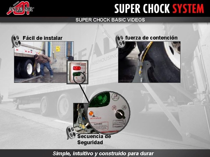 SUPER CHOCK BASIC VíDEOS fuerza de contención Fácil de instalar Secuencia de Seguridad Simple,