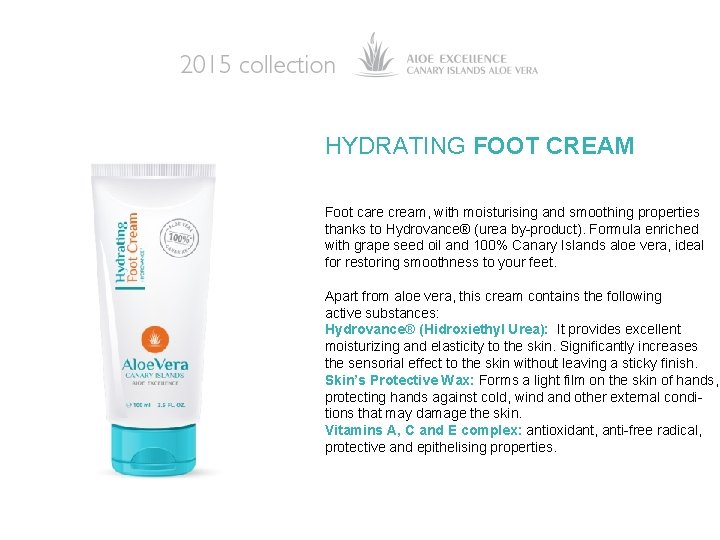 HYDRATING FOOT CREAM Foot care cream, with moisturising and smoothing properties thanks to Hydrovance®