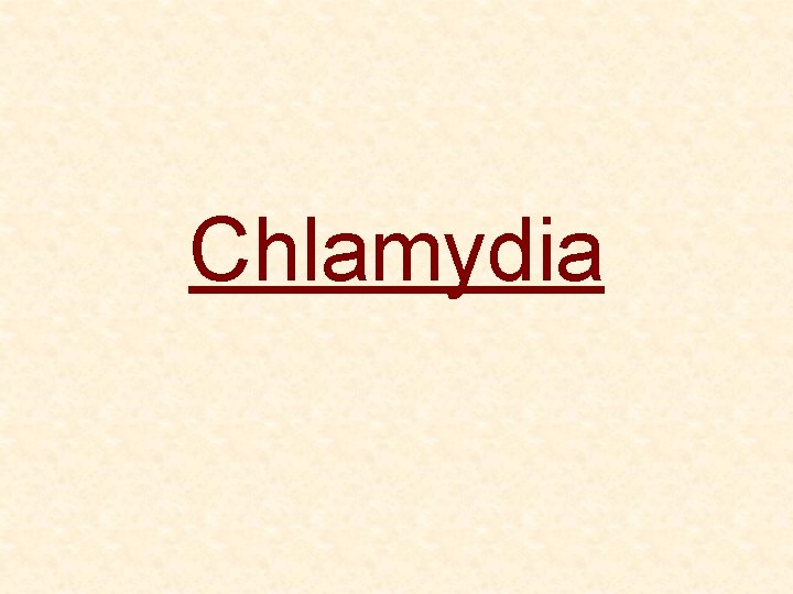 Chlamydia 