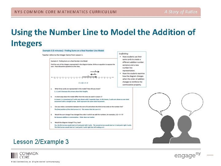 NYS COMMON CORE MATHEMATICS CURRICULUM A Story of Ratios Using the Number Line to