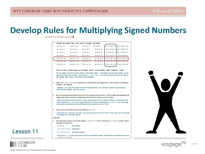 NYS COMMON CORE MATHEMATICS CURRICULUM A Story of Ratios Develop Rules for Multiplying Signed