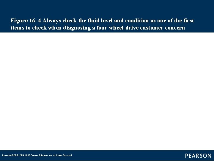Figure 16– 4 Always check the fluid level and condition as one of the