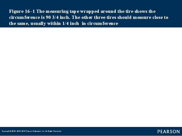 Figure 16– 1 The measuring tape wrapped around the tire shows the circumference is