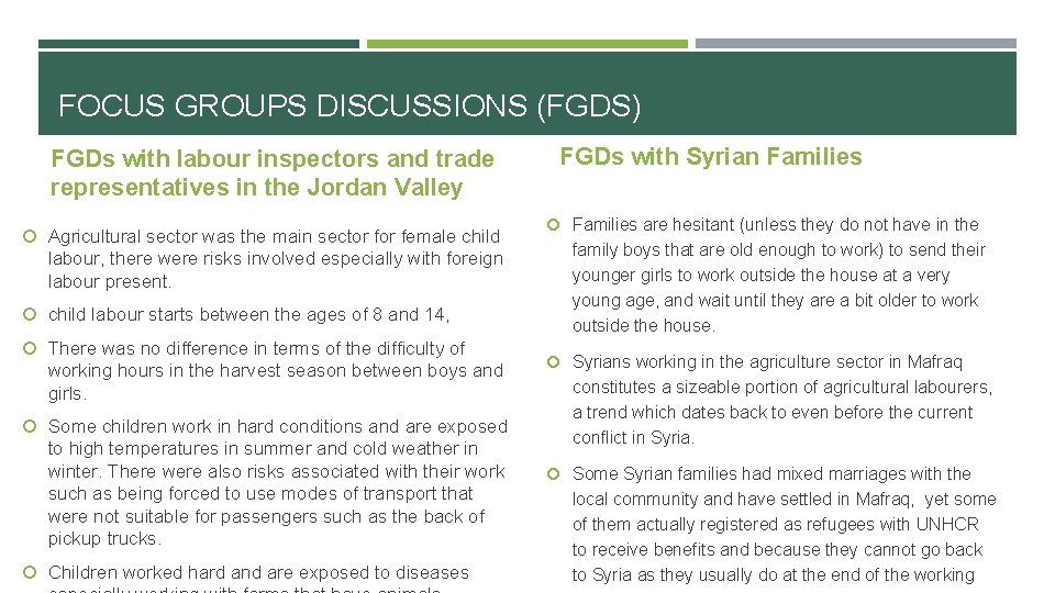 dør Relativitetsteori radikal Rapid Assessment Child Labour Agricultural Sector In Jordan