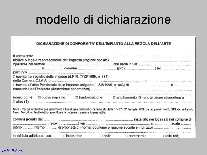 modello di dichiarazione by M. Peirone 